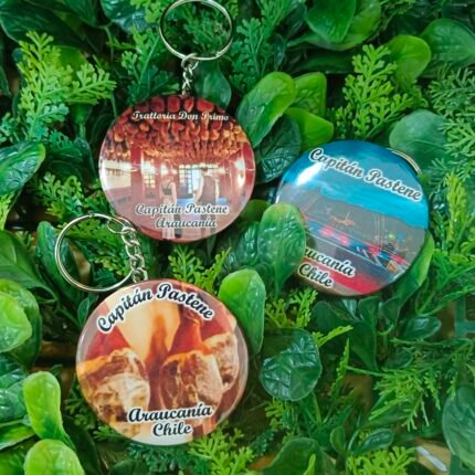 Llaveros chapita y bandera italina