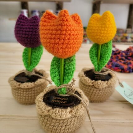 MACETEROS TULIPAN TEJIDOS