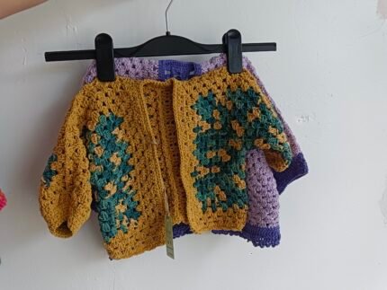 chaleco con mangas crochet