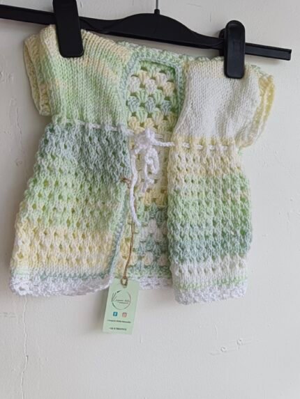 chaleco sin mangas crochet y palillo