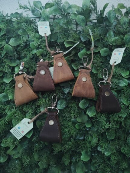 llavero broche gancho cuero