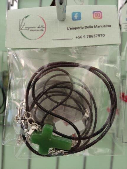 Collar corazon y cruces