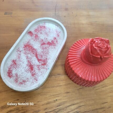 JOYERO TAPA ROSA- BANDEJAS