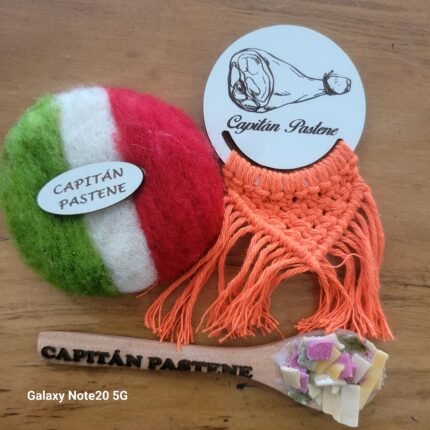 IMÁN VELLÓN,  MACRAMÉ,  CUCHARA