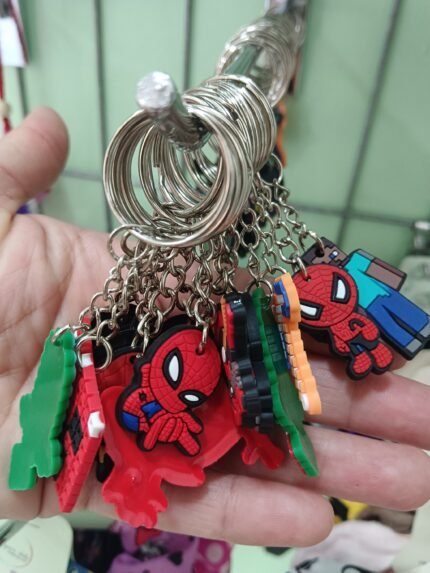 llavero de goma Minecraft Spiderman